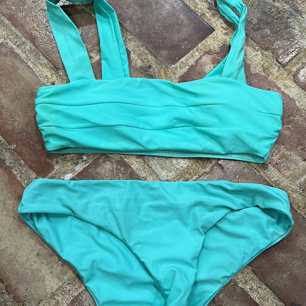 SHEIN Turquoise Bikini Set